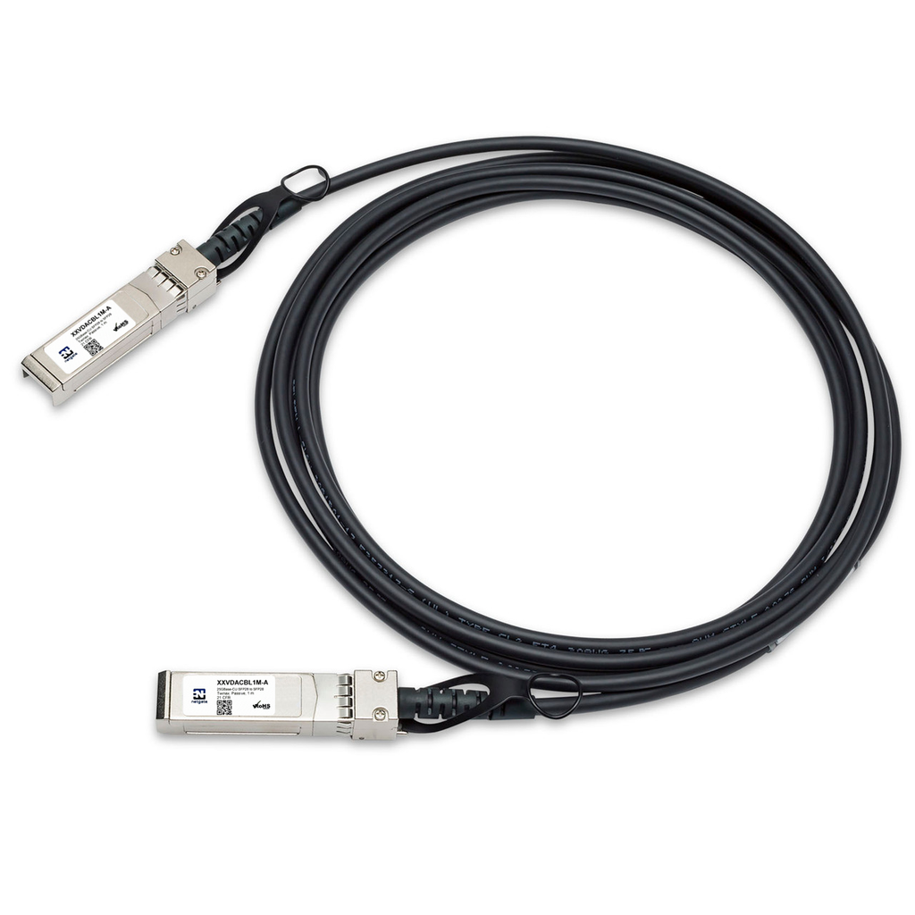 25GBASE-CR SFP28 DAC Direct-Attached Copper Twinax Passive Cable (1 Me ...